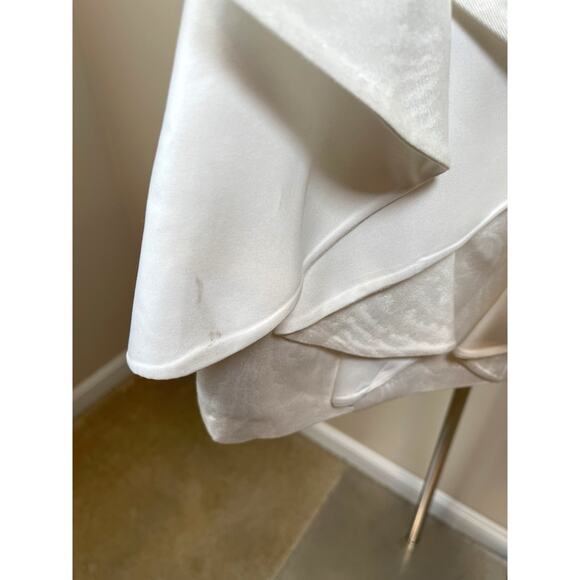 Alice + Olivia Nadie Scooped Bustier White Ruffle Mini Dress Size 2 - Picture 7 of 10